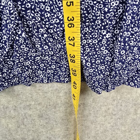 Vintage 80-90's All That Jazz Floral Belted Midi Dress Blue/White Size S Vintage - Picture 12 of 12